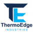 ThermoEdge Industries logo with stylized “TE” initials in blue and grey and company name below